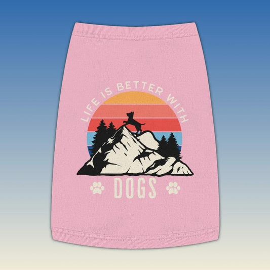 "Life Is Better with Dogs" Dog Tank Top
