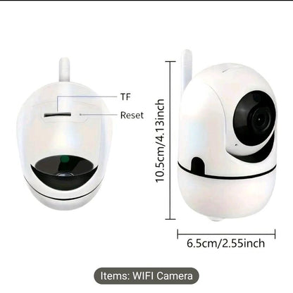 Wifi Pet Camera with 355° Pan, 110° Tilt, 2-Way Audio and Cloud Storage for Remote Monitoring - USB Powered Security Protective Protection