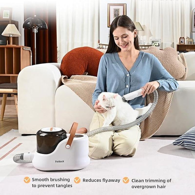 Dog Grooming Kit,Pet Grooming Vacuum Suction 99% Pet Hair,2.5L Large Capacity,Dog Air Clipper Vacuum with 12 Grooming Tools