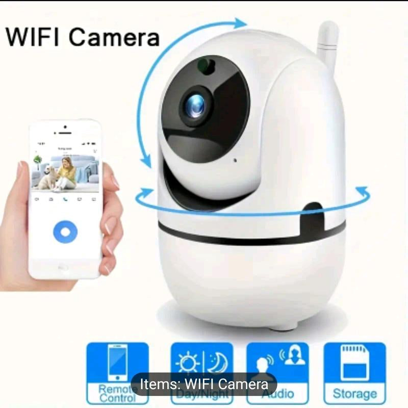 Wifi Pet Camera with 355° Pan, 110° Tilt, 2-Way Audio and Cloud Storage for Remote Monitoring - USB Powered Security Protective Protection