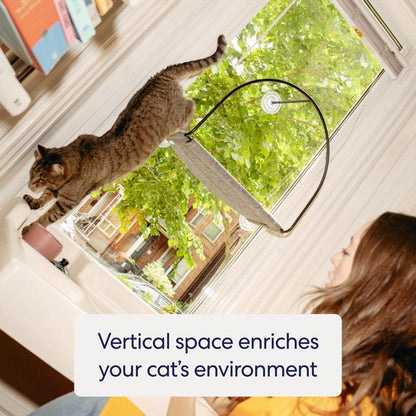 Cloud Nine Window Hammock - Cat Window Perch, Supports 30 Lbs, Cute Cat Bed, Strong Suction Cups, Cordless