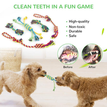 Dog Squeaky Toys for Small Dogs, Puppy Toys for Teething Cute Small Dog Toys Stuffed Plush Dog Toy Bundle Natural Cotton Puppy Rope Toy Dog Chew Toys for Puppies Pet Toys for Dogs (12 PACK PUPPY TOYS)
