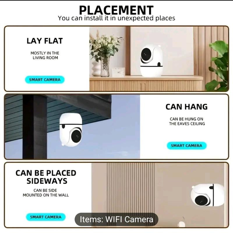 Wifi Pet Camera with 355° Pan, 110° Tilt, 2-Way Audio and Cloud Storage for Remote Monitoring - USB Powered Security Protective Protection