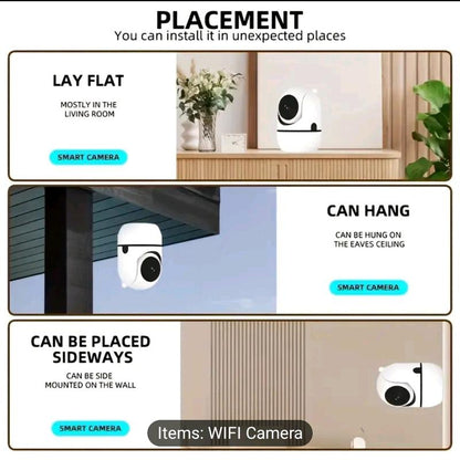 Wifi Pet Camera with 355° Pan, 110° Tilt, 2-Way Audio and Cloud Storage for Remote Monitoring - USB Powered Security Protective Protection