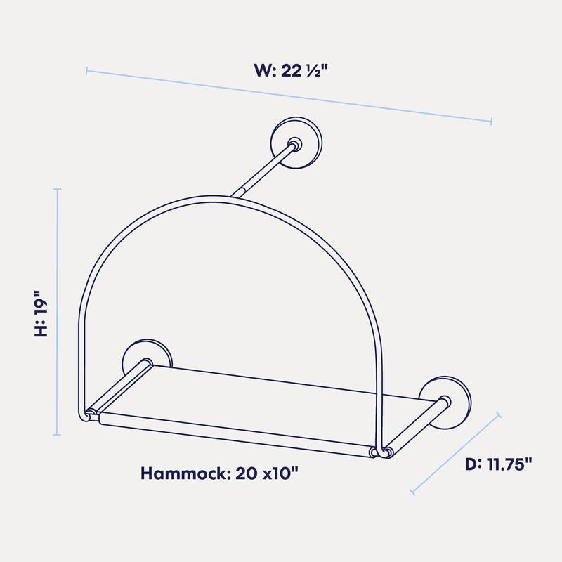 Cloud Nine Window Hammock - Cat Window Perch, Supports 30 Lbs, Cute Cat Bed, Strong Suction Cups, Cordless