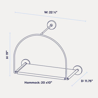 Cloud Nine Window Hammock - Cat Window Perch, Supports 30 Lbs, Cute Cat Bed, Strong Suction Cups, Cordless
