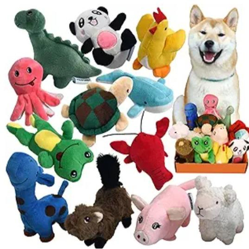 Dog Squeaky Toys for Small Dogs, Puppy Toys for Teething Cute Small Dog Toys Stuffed Plush Dog Toy Bundle Natural Cotton Puppy Rope Toy Dog Chew Toys for Puppies Pet Toys for Dogs (12 PACK PUPPY TOYS)