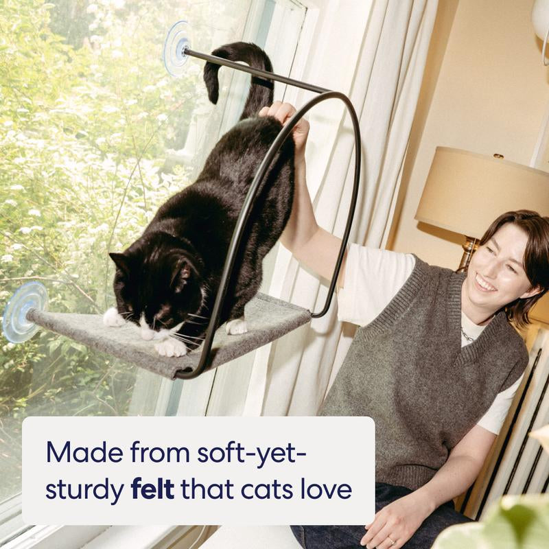 Cloud Nine Window Hammock - Cat Window Perch, Supports 30 Lbs, Cute Cat Bed, Strong Suction Cups, Cordless