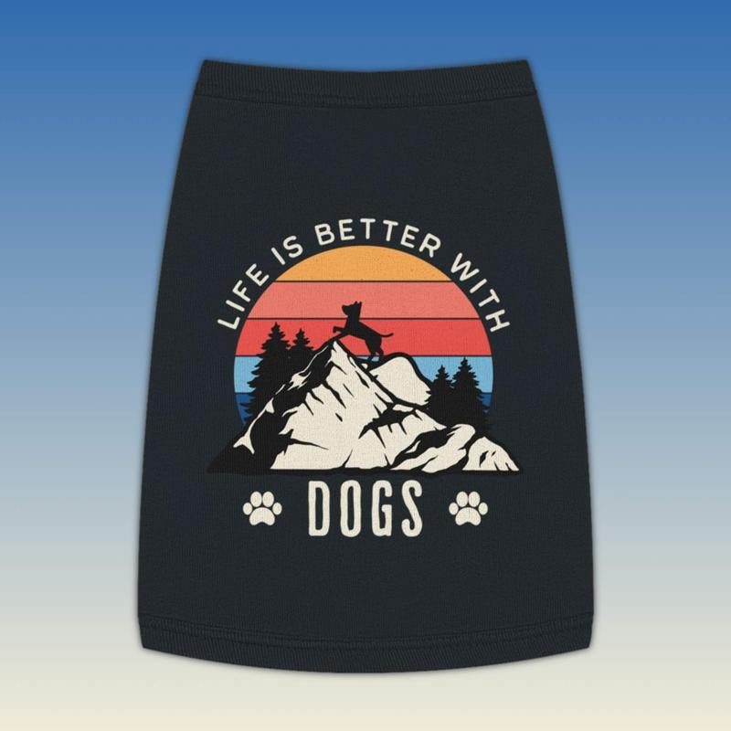 "Life Is Better with Dogs" Dog Tank Top