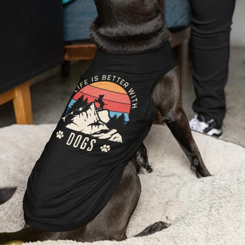 "Life Is Better with Dogs" Dog Tank Top